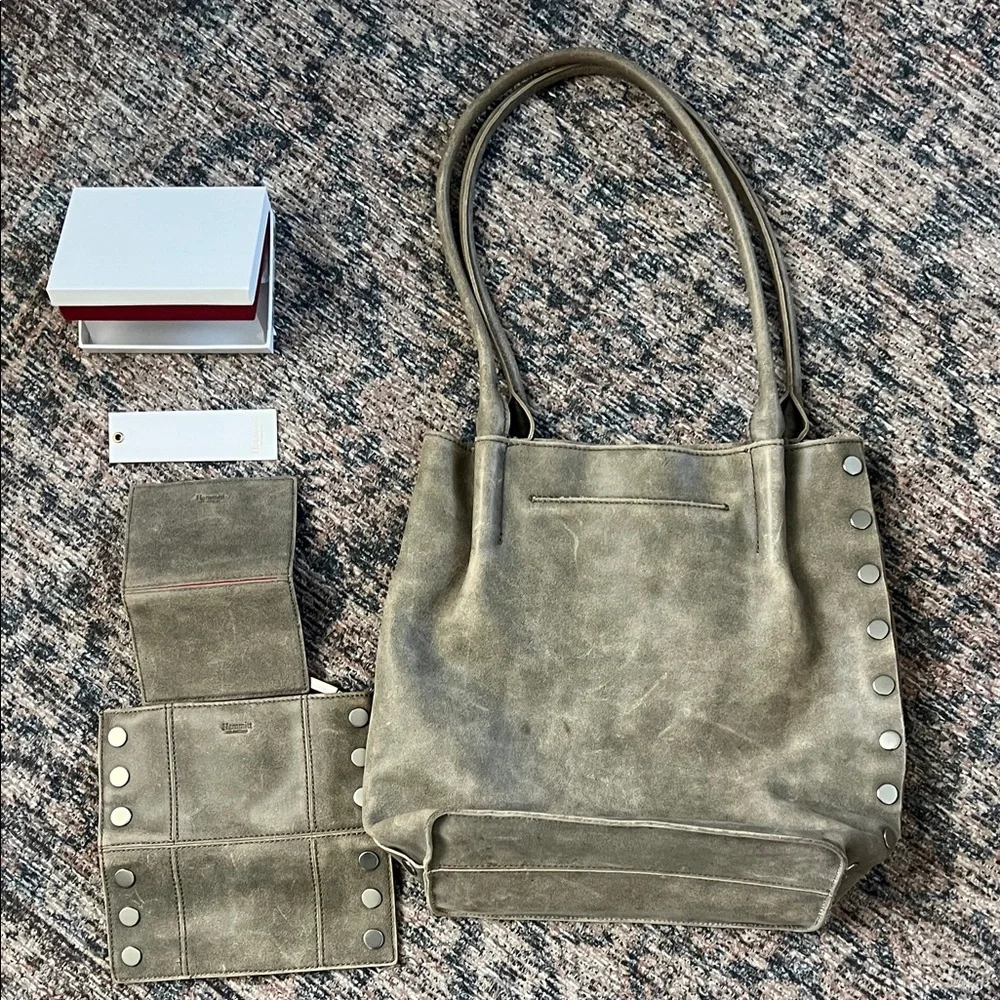 Hammitt Gray Leather Shoulder Bag Set - Picture 4 of 5